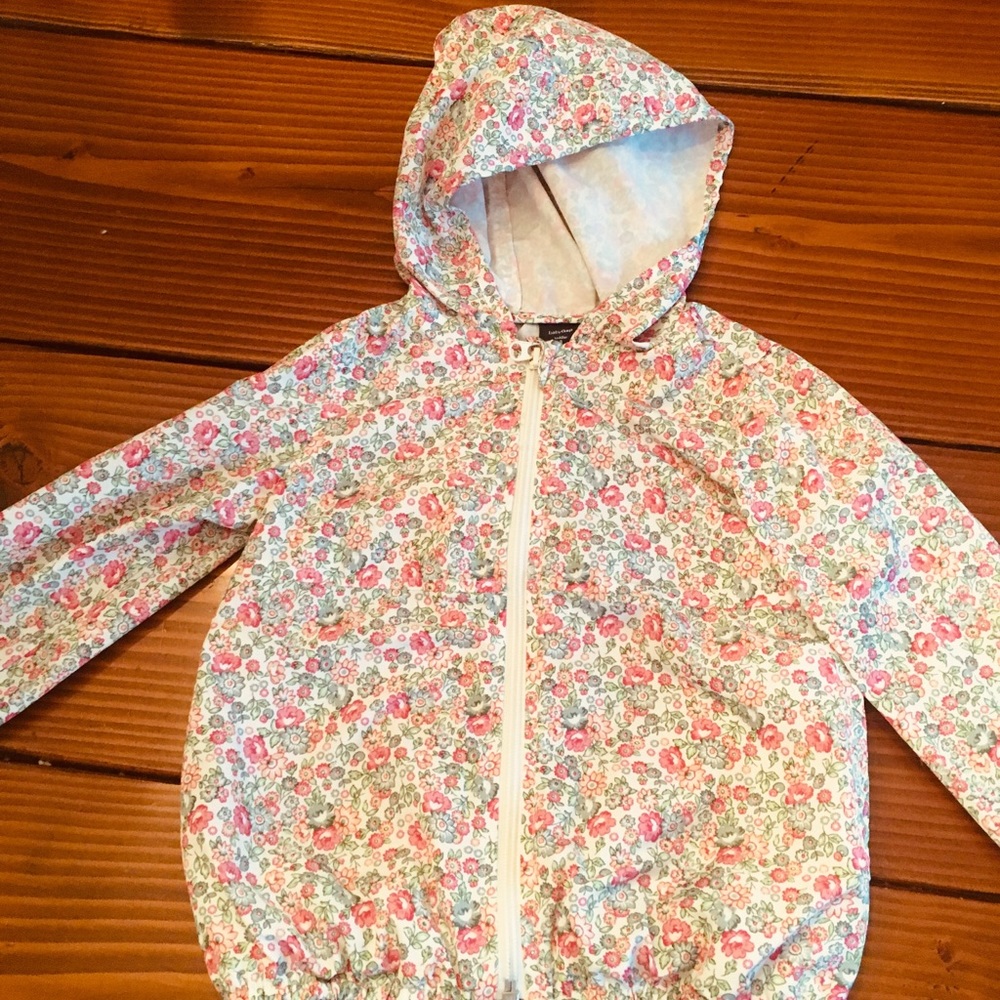 Baby gap floral rain coat wirh hood